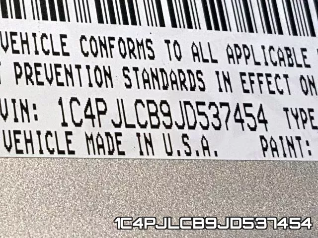 1C4PJLCB9JD537454 фото 2