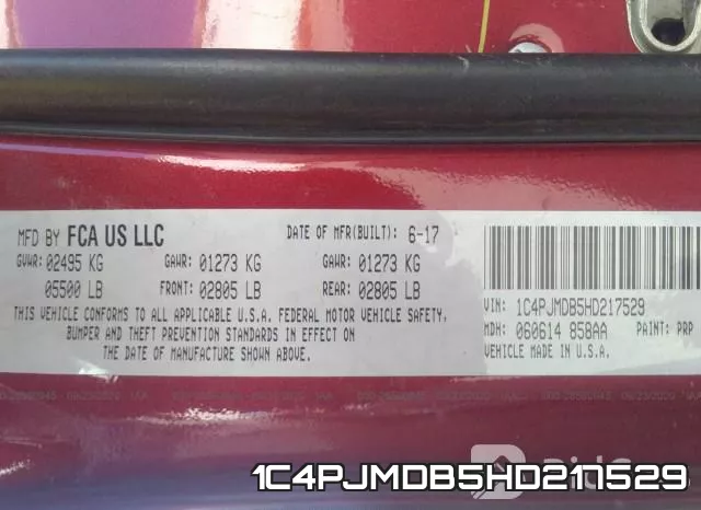 1C4PJMDB5HD217529 фото 10