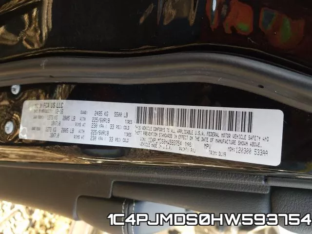 1C4PJMDS0HW593754 фото 2
