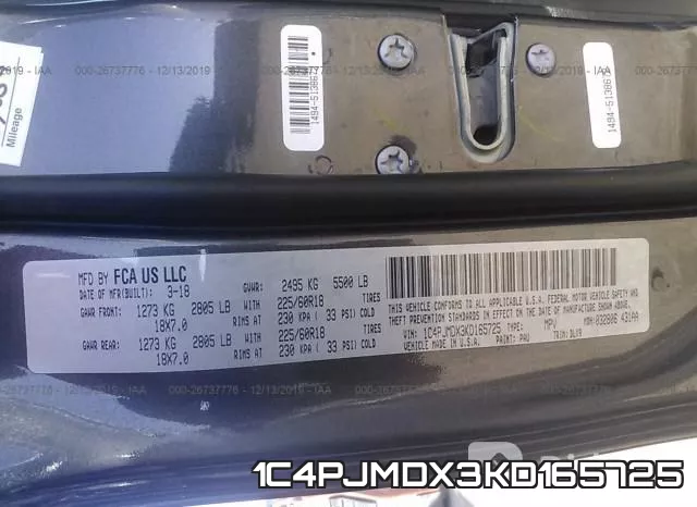 1C4PJMDX3KD165725 фото 10