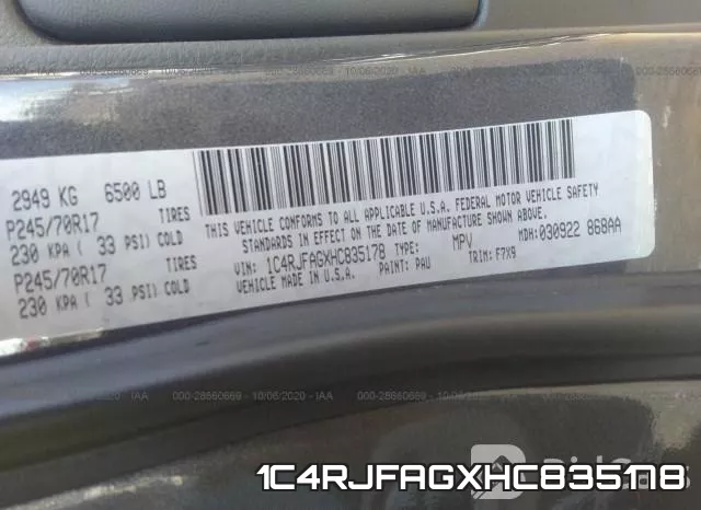 1C4RJFAGXHC835178 фото 9