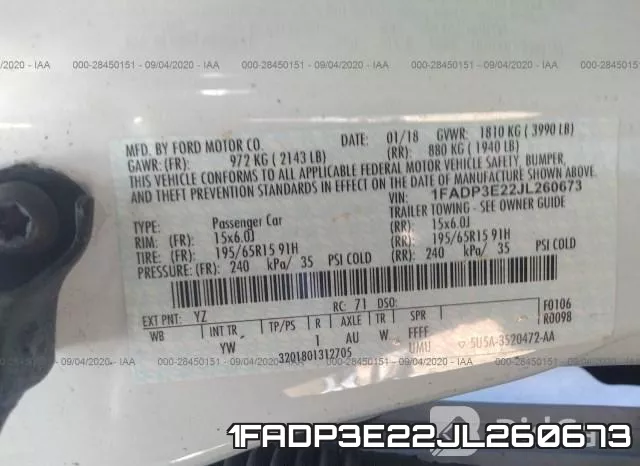 1FADP3E22JL260673 фото 10
