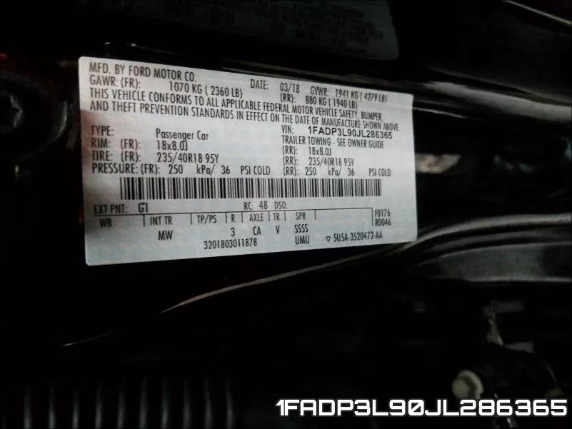 1FADP3L90JL286365 фото 2