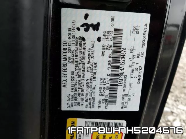 1FATP8UH7H5204676 фото 2