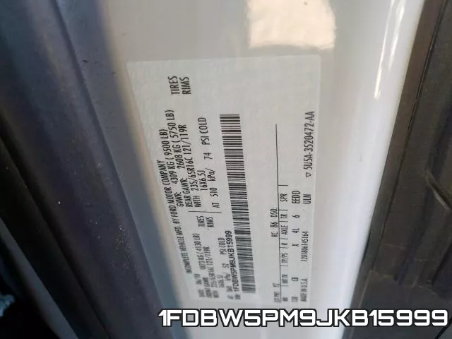 1FDBW5PM9JKB15999 фото 2