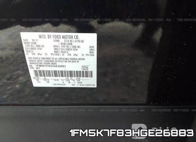 1FM5K7F83HGE26883 фото 10