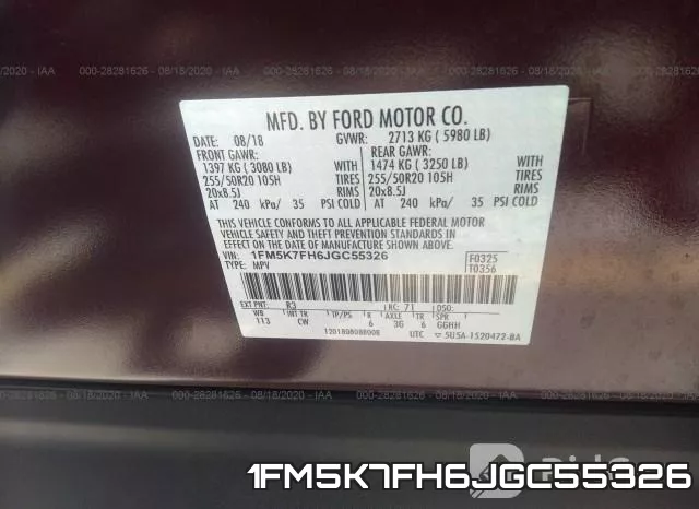 1FM5K7FH6JGC55326 фото 10