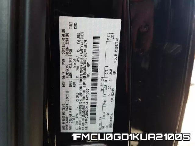 1FMCU0GD1KUA21005 фото 2