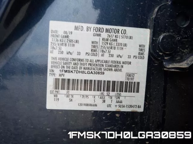 1FMSK7DH0LGA30859 фото 2