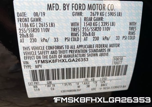1FMSK8FHXLGA26353 фото 2