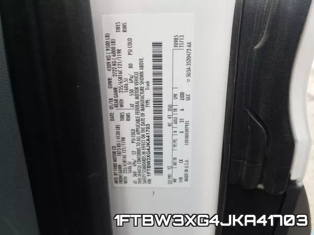 1FTBW3XG4JKA41703 фото 2
