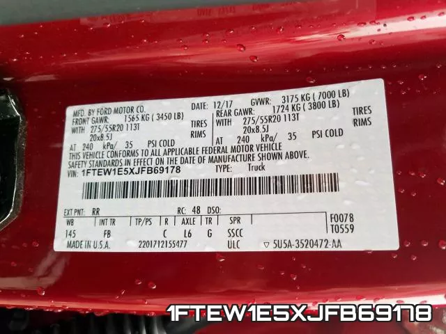 1FTEW1E5XJFB69178 фото 2