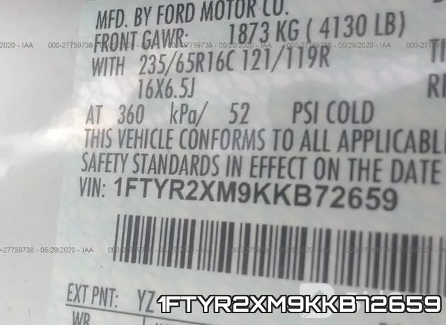 1FTYR2XM9KKB72659 фото 10