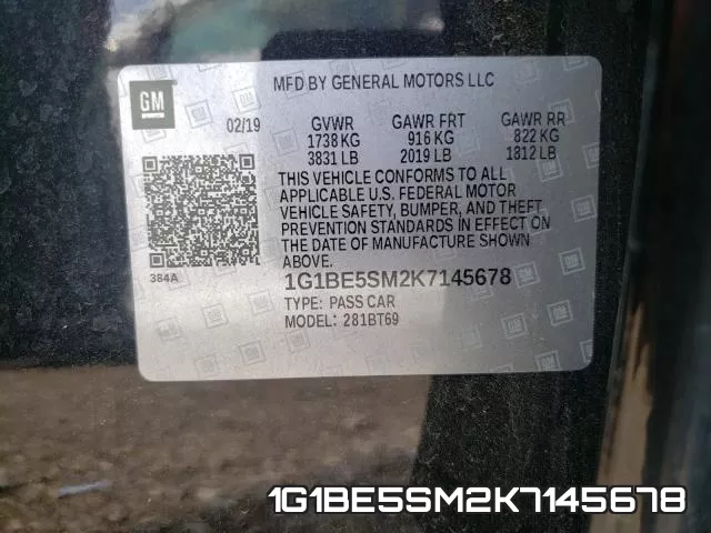 1G1BE5SM2K7145678 фото 2
