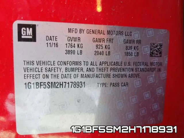 1G1BF5SM2H7178931 фото 2
