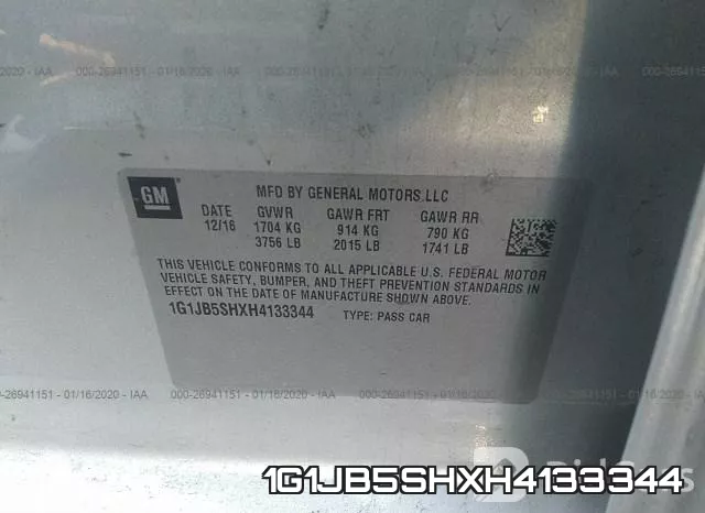 1G1JB5SHXH4133344 фото 10