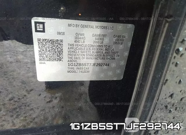 1G1ZB5ST7JF292744 фото 10