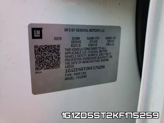1G1ZD5ST2KF175259 фото 2