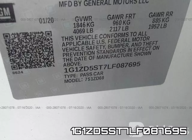 1G1ZD5ST7LF087695 фото 10