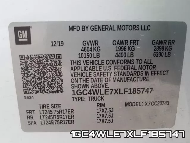 1GC4WLE7XLF185747 фото 2