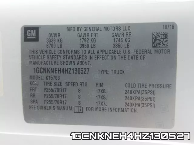 1GCNKNEH4HZ130527 фото 2