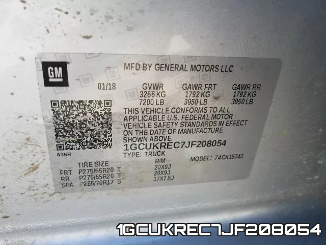 1GCUKREC7JF208054 фото 2