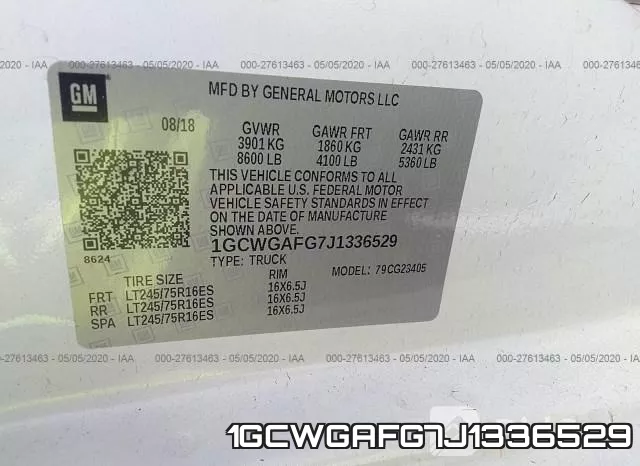 1GCWGAFG7J1336529 фото 10