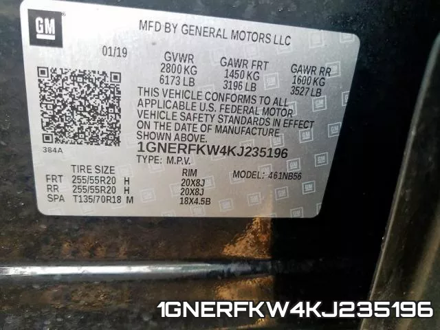 1GNERFKW4KJ235196 фото 2
