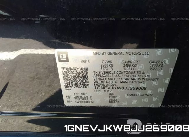 1GNEVJKW8JJ269008 фото 10