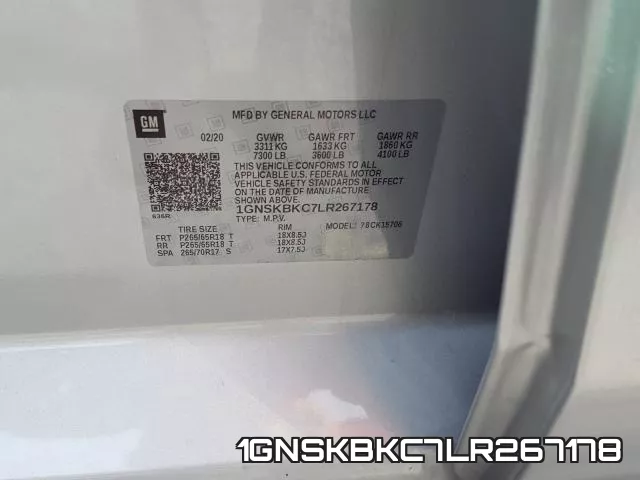1GNSKBKC7LR267178 фото 2