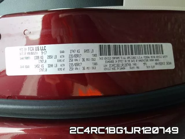 2C4RC1BG1JR120749 фото 2