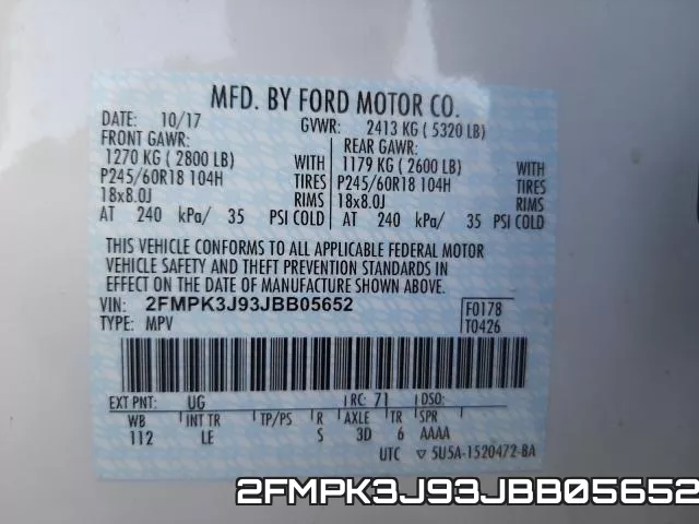 2FMPK3J93JBB05652 фото 2