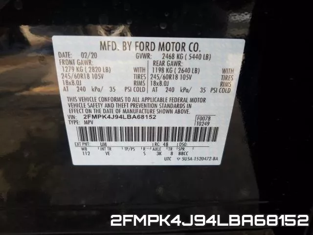 2FMPK4J94LBA68152 фото 2