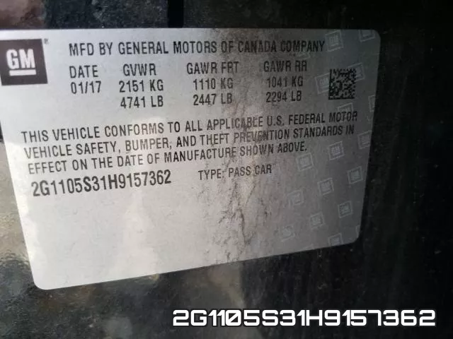 2G1105S31H9157362 фото 2