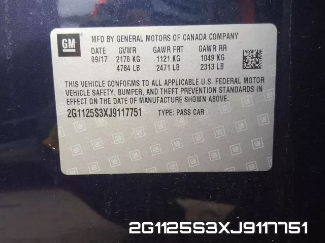 2G1125S3XJ9117751 фото 2