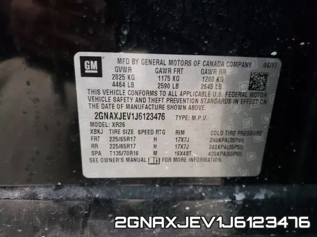 2GNAXJEV1J6123476 фото 2