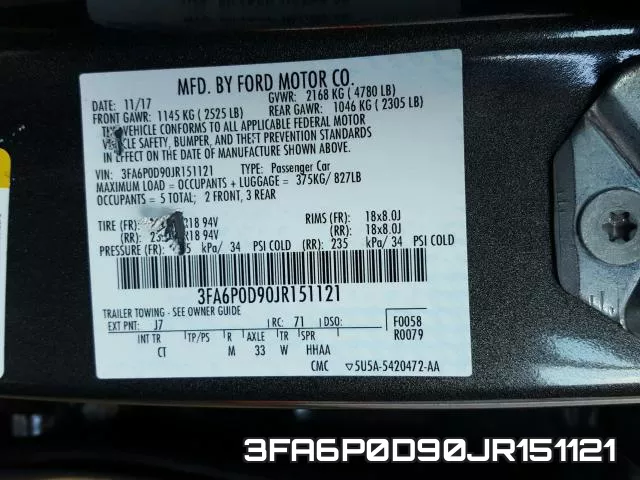 3FA6P0D90JR151121 фото 2