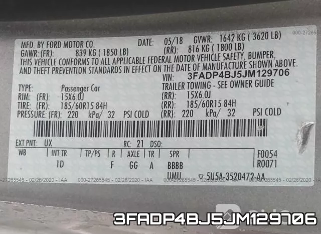 3FADP4BJ5JM129706 фото 10