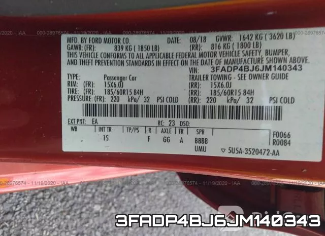 3FADP4BJ6JM140343 фото 10