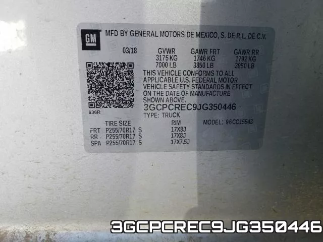 3GCPCREC9JG350446 фото 2