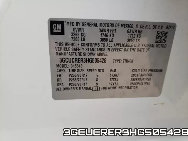 3GCUCRER3HG505428 фото 2