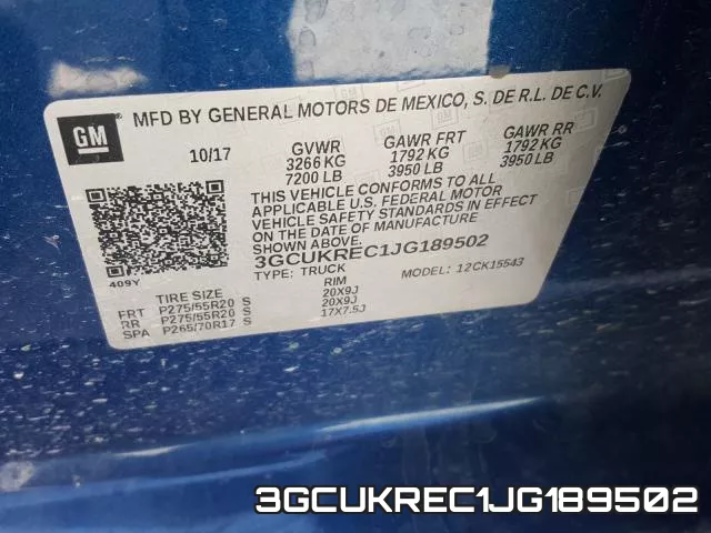 3GCUKREC1JG189502 фото 2