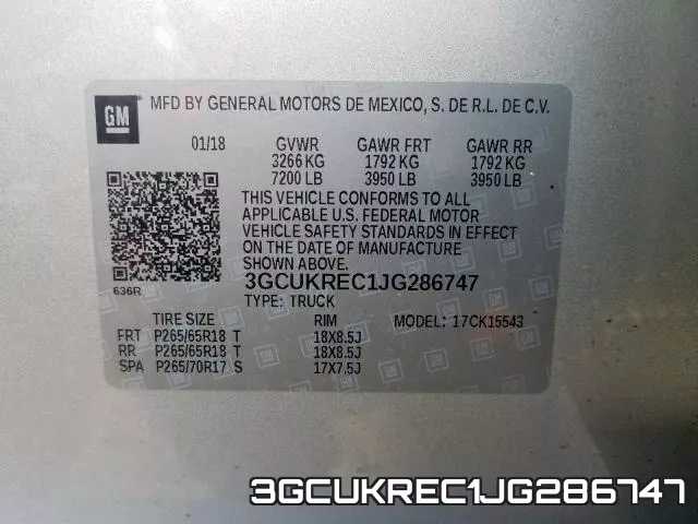 3GCUKREC1JG286747 фото 2