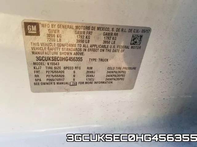 3GCUKSEC0HG456355 фото 2