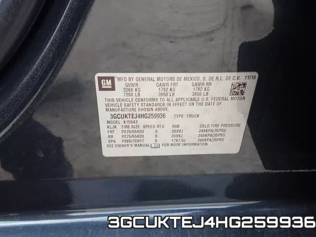 3GCUKTEJ4HG259936 фото 2