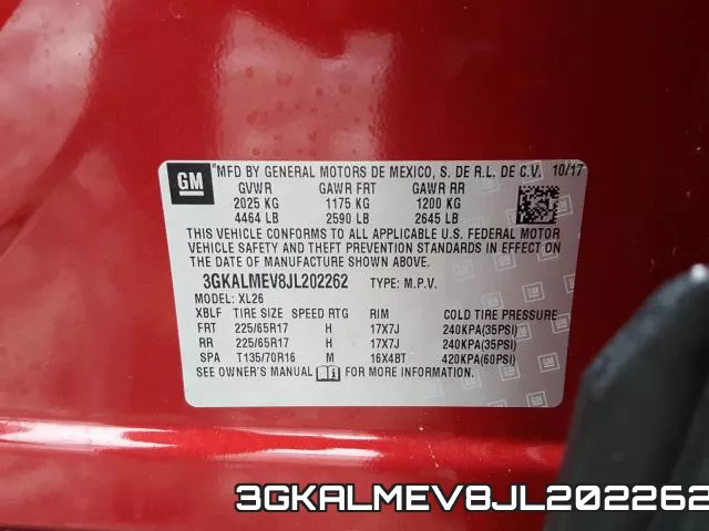 3GKALMEV8JL202262 фото 2