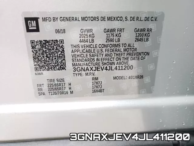 3GNAXJEV4JL411200 фото 2