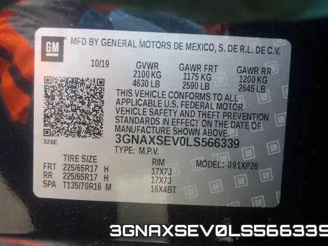 3GNAXSEV0LS566339 фото 2