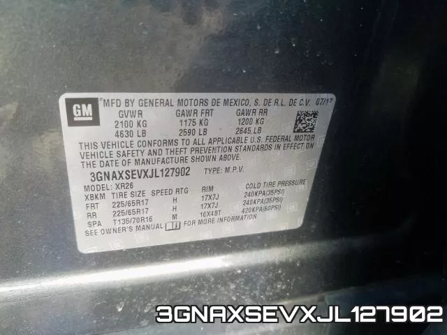 3GNAXSEVXJL127902 фото 2