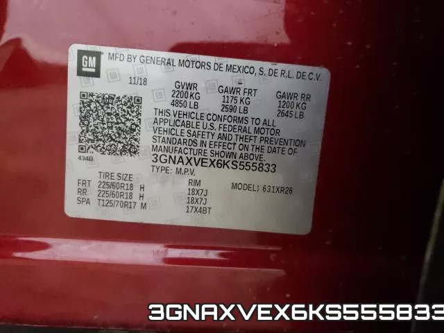 3GNAXVEX6KS555833 фото 2
